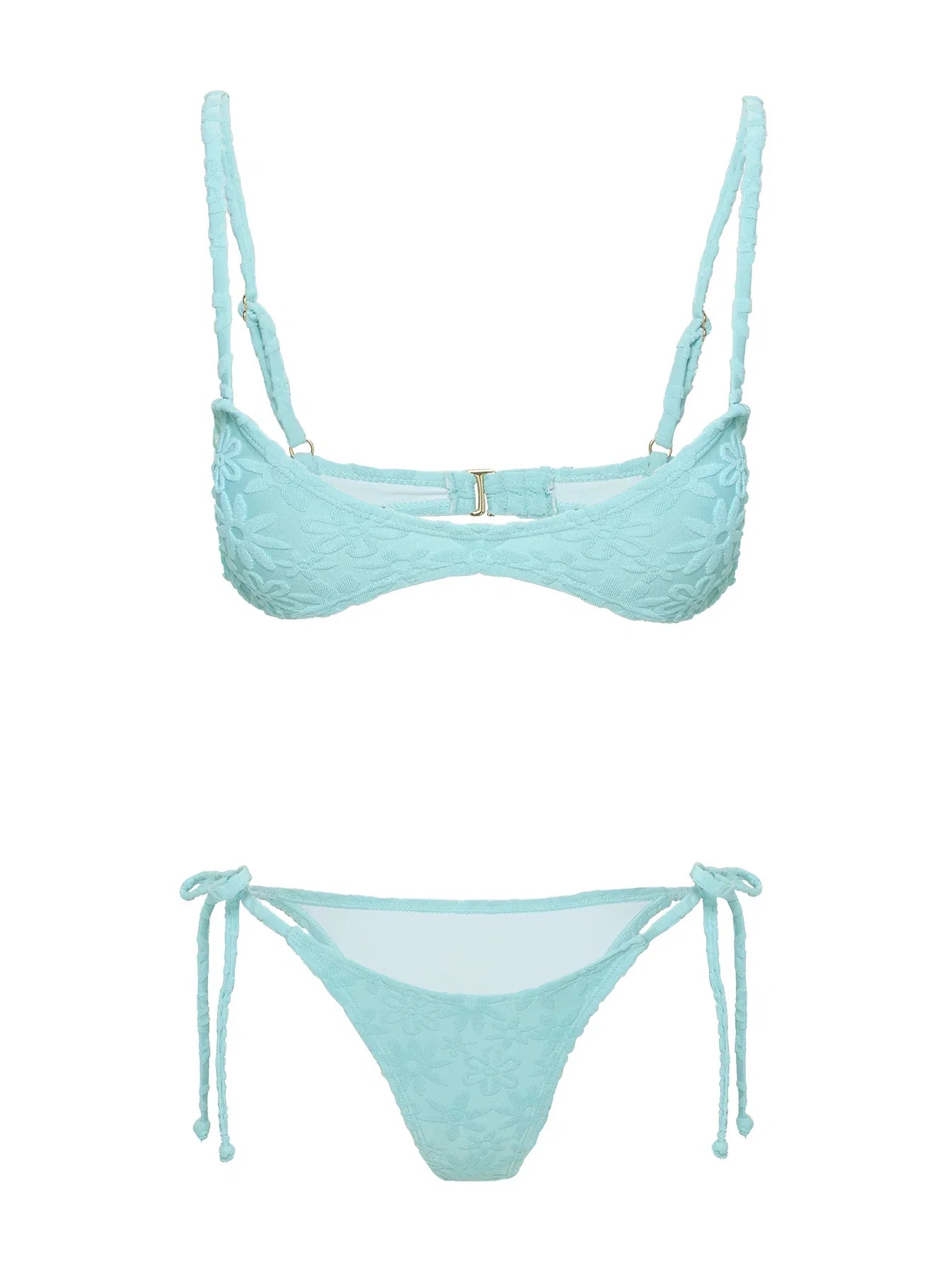 Patisserie Tie Side Bikini Bottoms Blue Floral