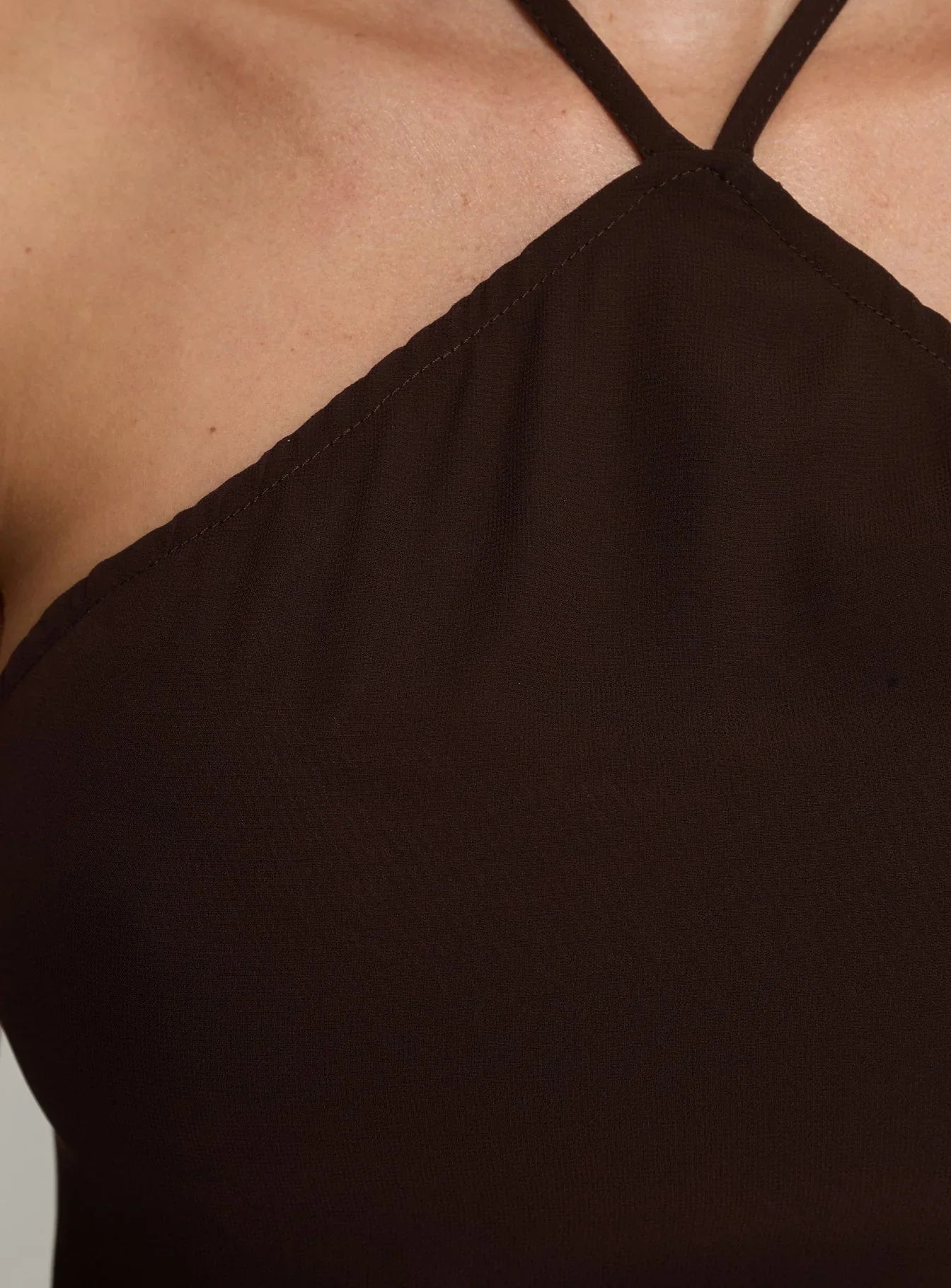 Kylianne Arrowneck Playsuit Chocolate