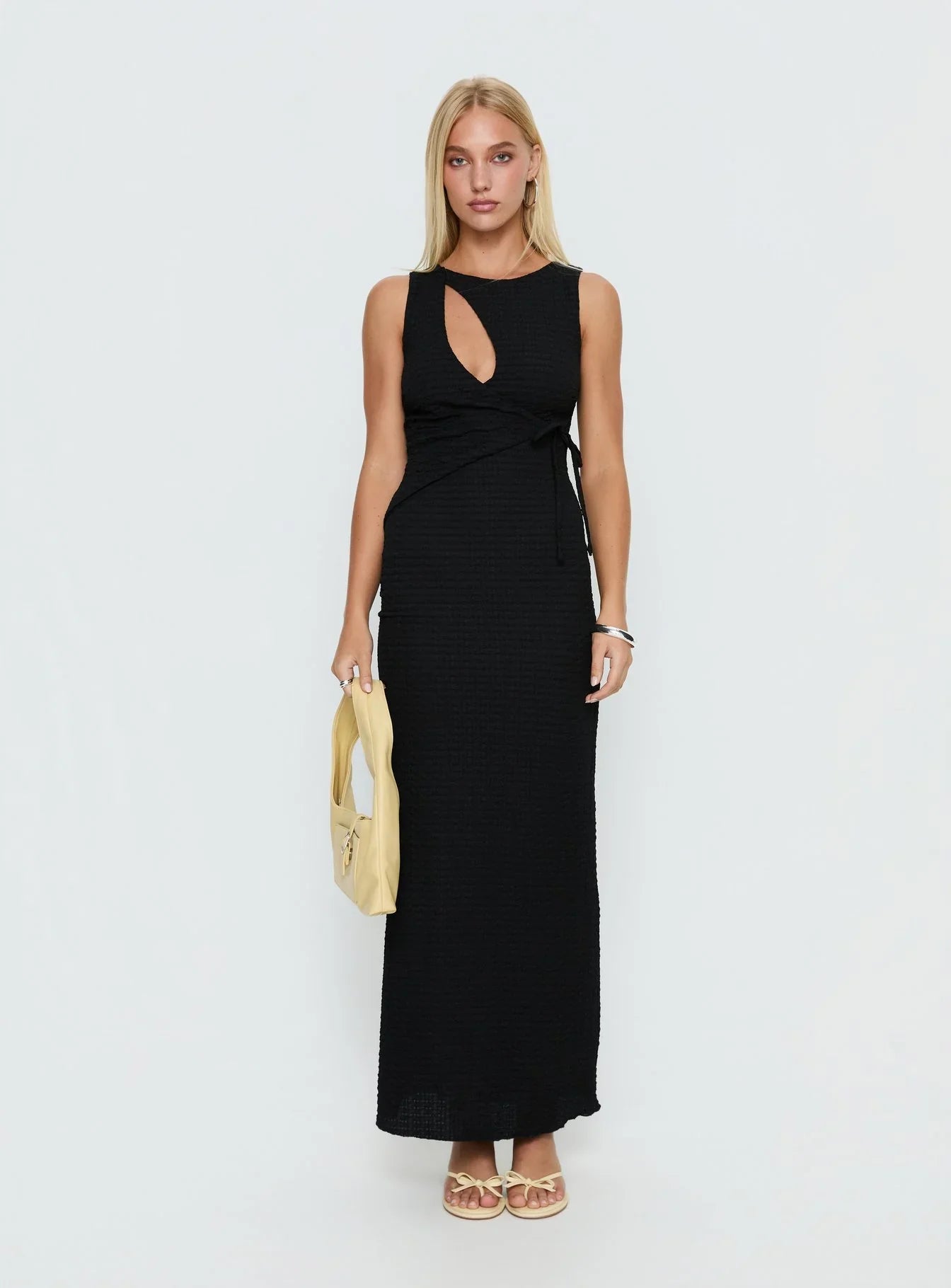Cymone Cut Out Maxi Dress Black