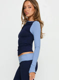 Kobee Jersey Long Sleeve Layering Top Navy / Light Blue