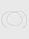 Delle Pearl Detail Wrap Belt Brown