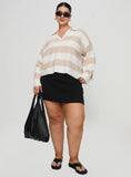 Rick Sweater White Beige Curve