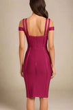 Sia Bandage Dress Red Wine