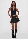 Almighty Pleat Mini Skort Black