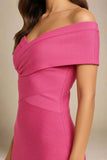 Bea Bandage Dress Hot Pink