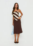 Baseline Rib Midi Skirt Chocolate
