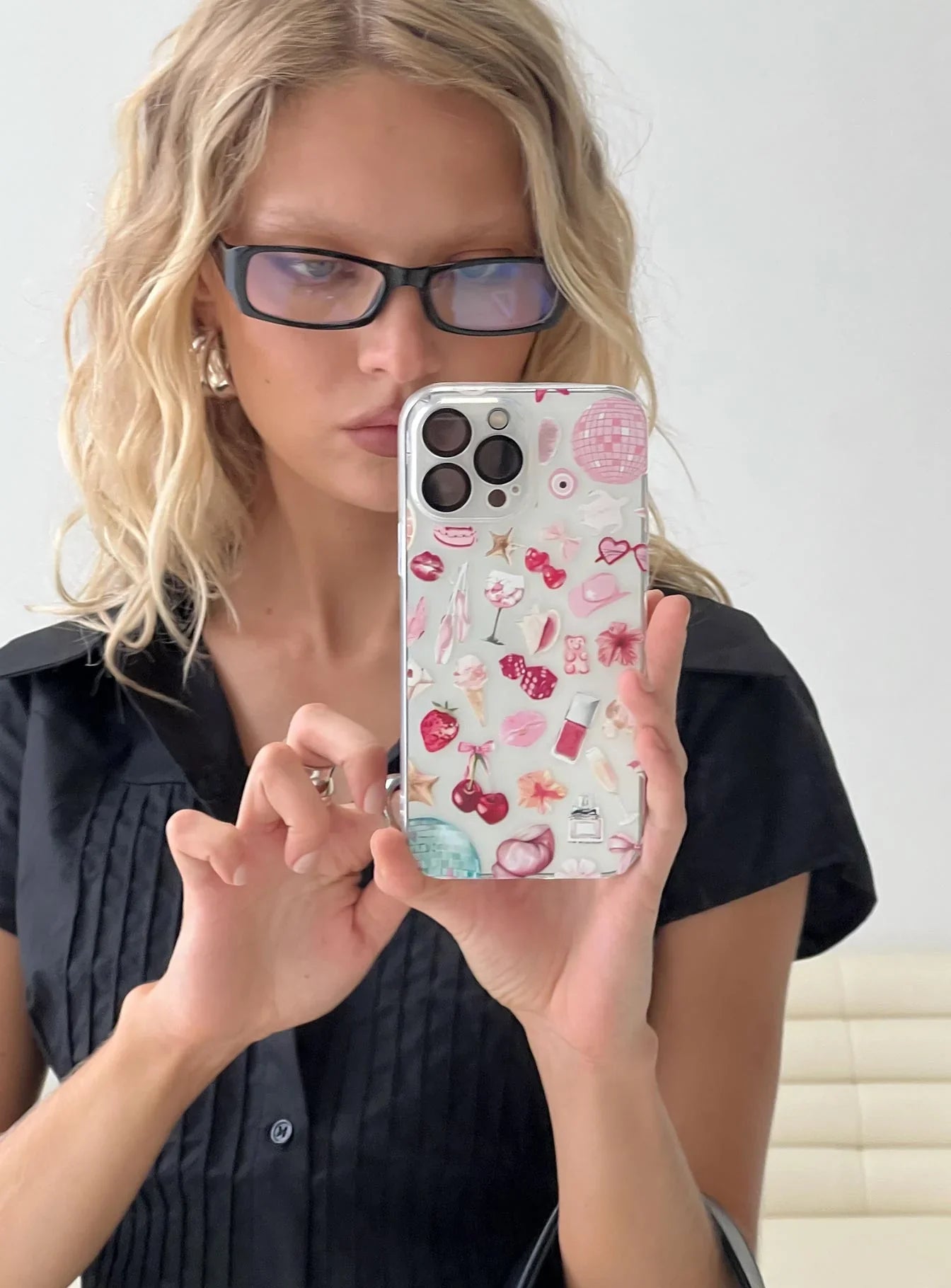 Just A Girl Iphone Case Clear Pink
