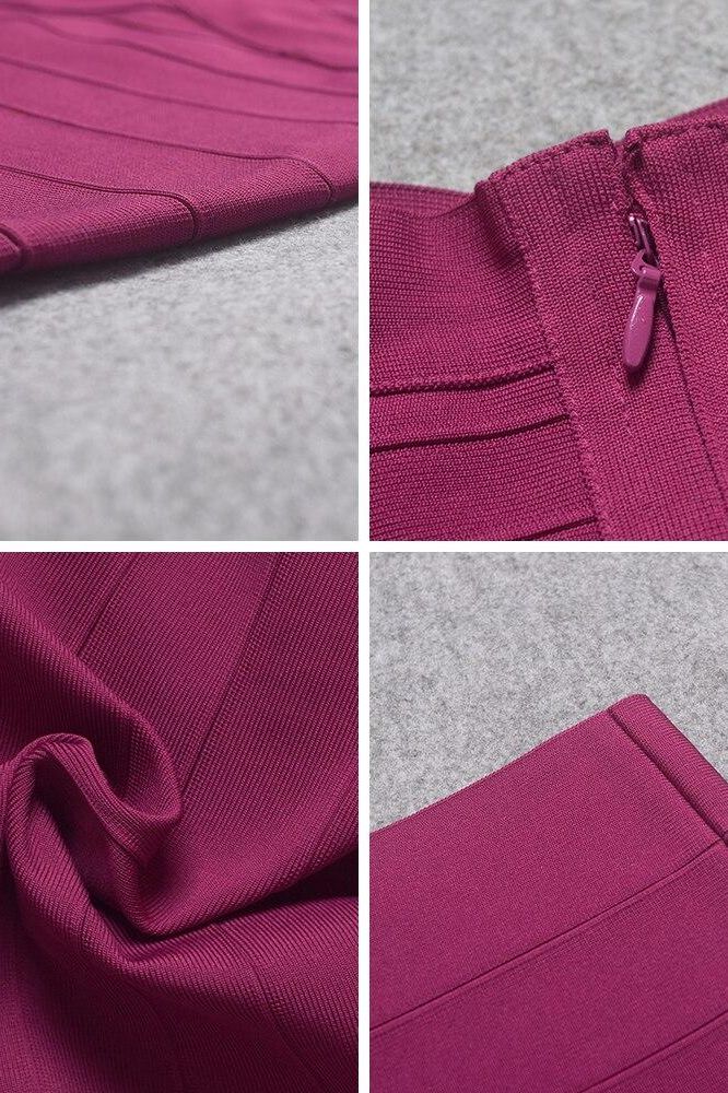 Heidi Bandage Mini Dress Magenta Pink