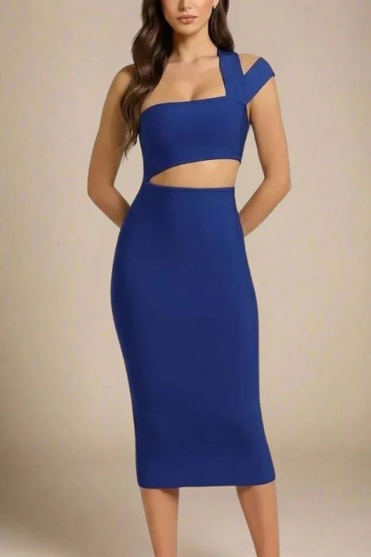 Molly Bandage Midi Dress Navy Blue