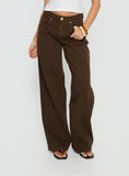 Lando Low Rise Straight Leg Jeans Chocolate