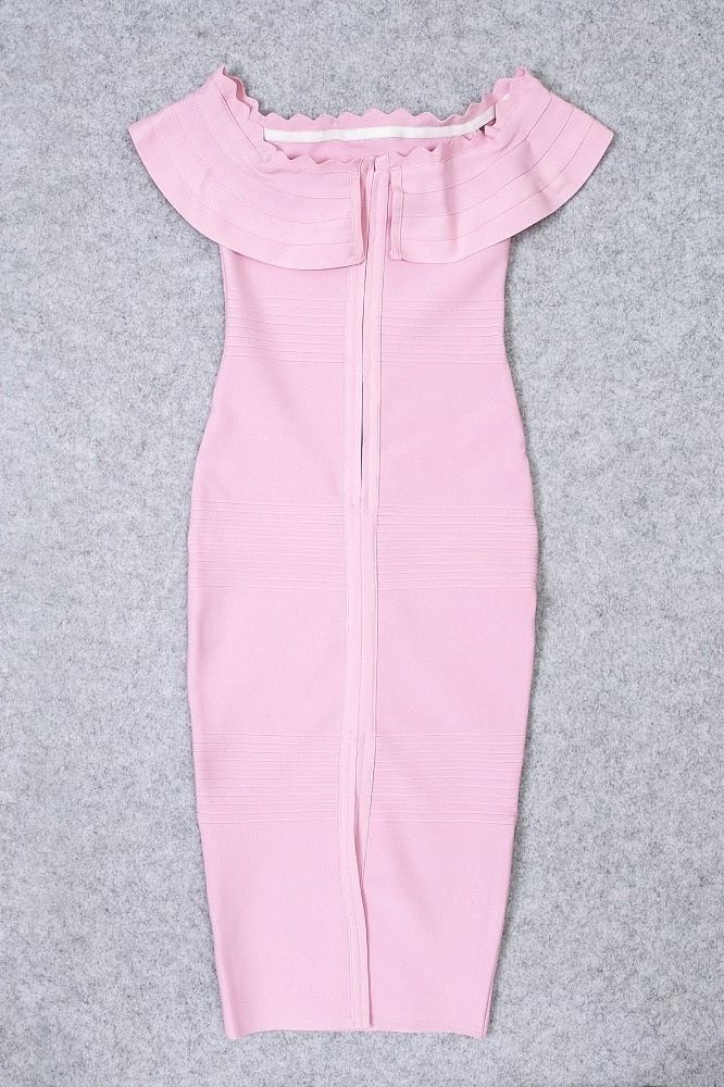Billie Bandage Midi Dress Dusty Pink