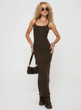 Kattan Maxi Dress Chocolate Petite