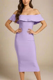 Billie Bandage Midi Dress Violet Purple Sale
