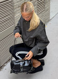 Call You Up Bomber Jacket Charcoal