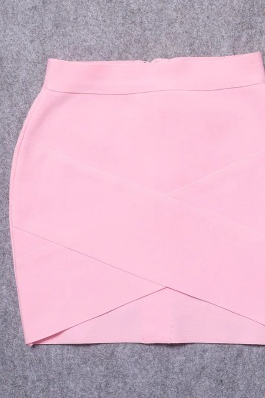 Jay High Waist Bandage Mini Skirt Dusty Pink