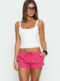 Makeli Micro Beach Short Fuchsia Stripe
