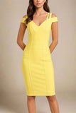 Sia Bandage Dress Sun Yellow Sale