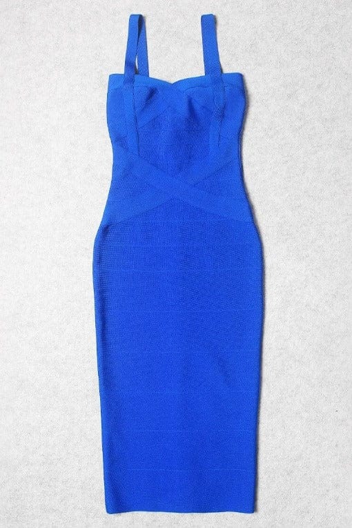 Heidi Bandage Midi Dress Royal Blue