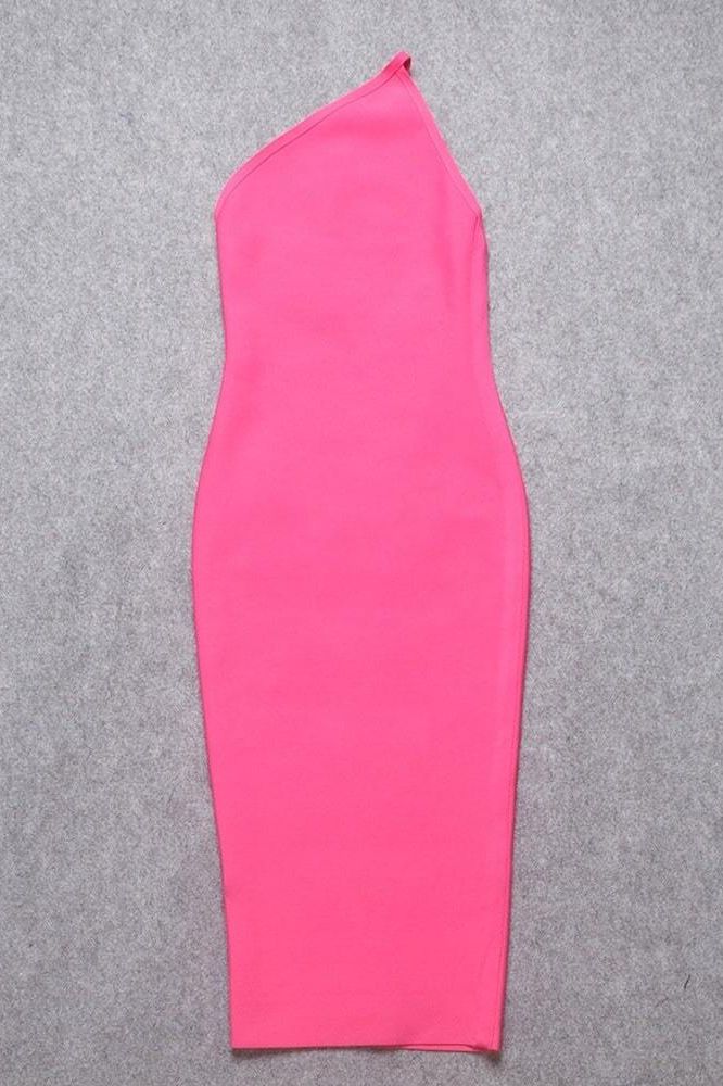 Joi Bodycon Midi Dress Hot Pink