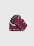 Captain Faux Suede Belt Red Silver