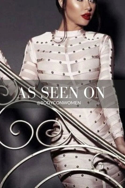 Rosa Long Sleeve Bodycon Dress Cream