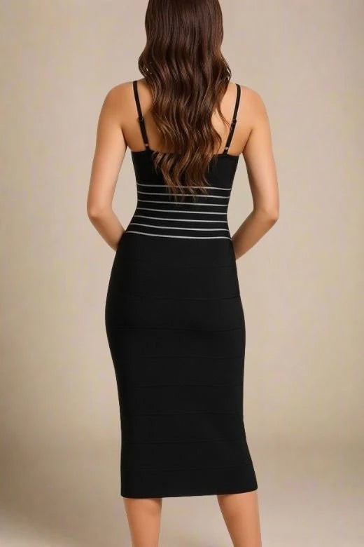 Abigail Bodycon Midi Dress Classic Black Sale