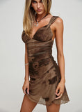 Force Of Nature Mesh Mini Dress Multi