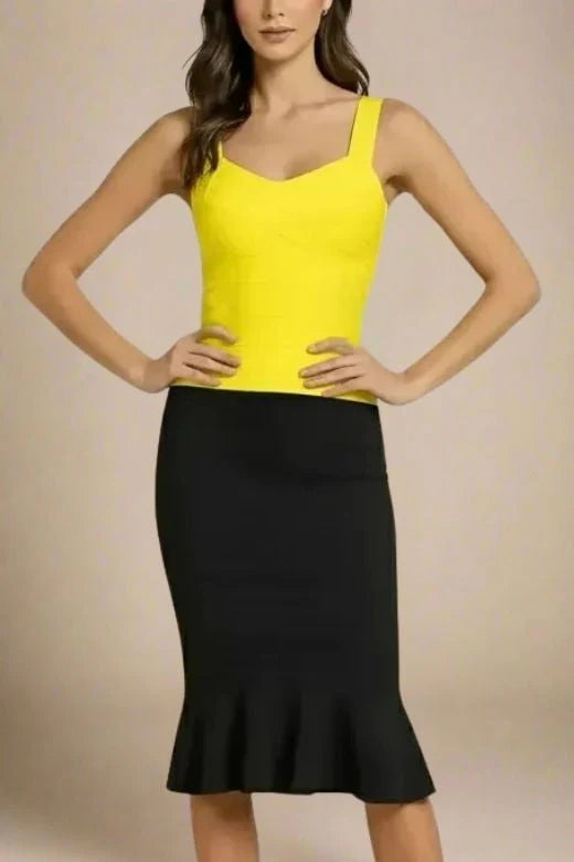 Jay Bandage Top Sun Yellow