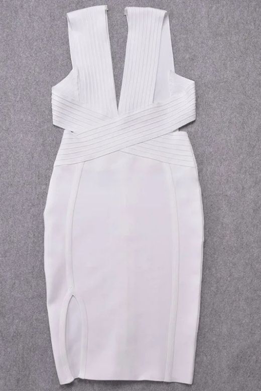 Pia Bandage Dress White Pearl