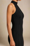 Lea Bandage Midi Dress Classic Black