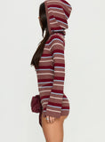 Jamima Long Sleeve Knit Playsuit Multi Stripe