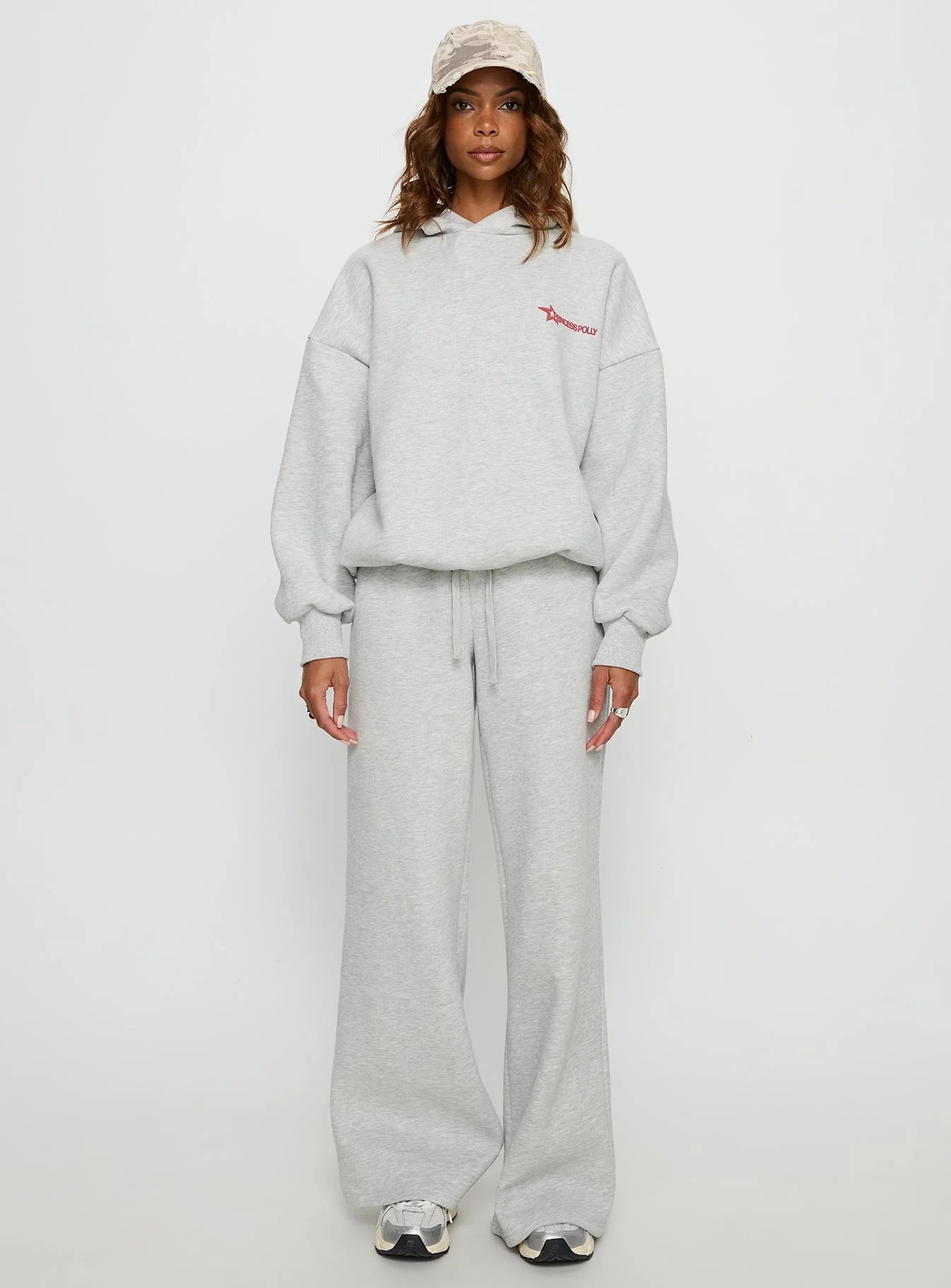 Princess Polly Stargirl Hoodie Grey Marle