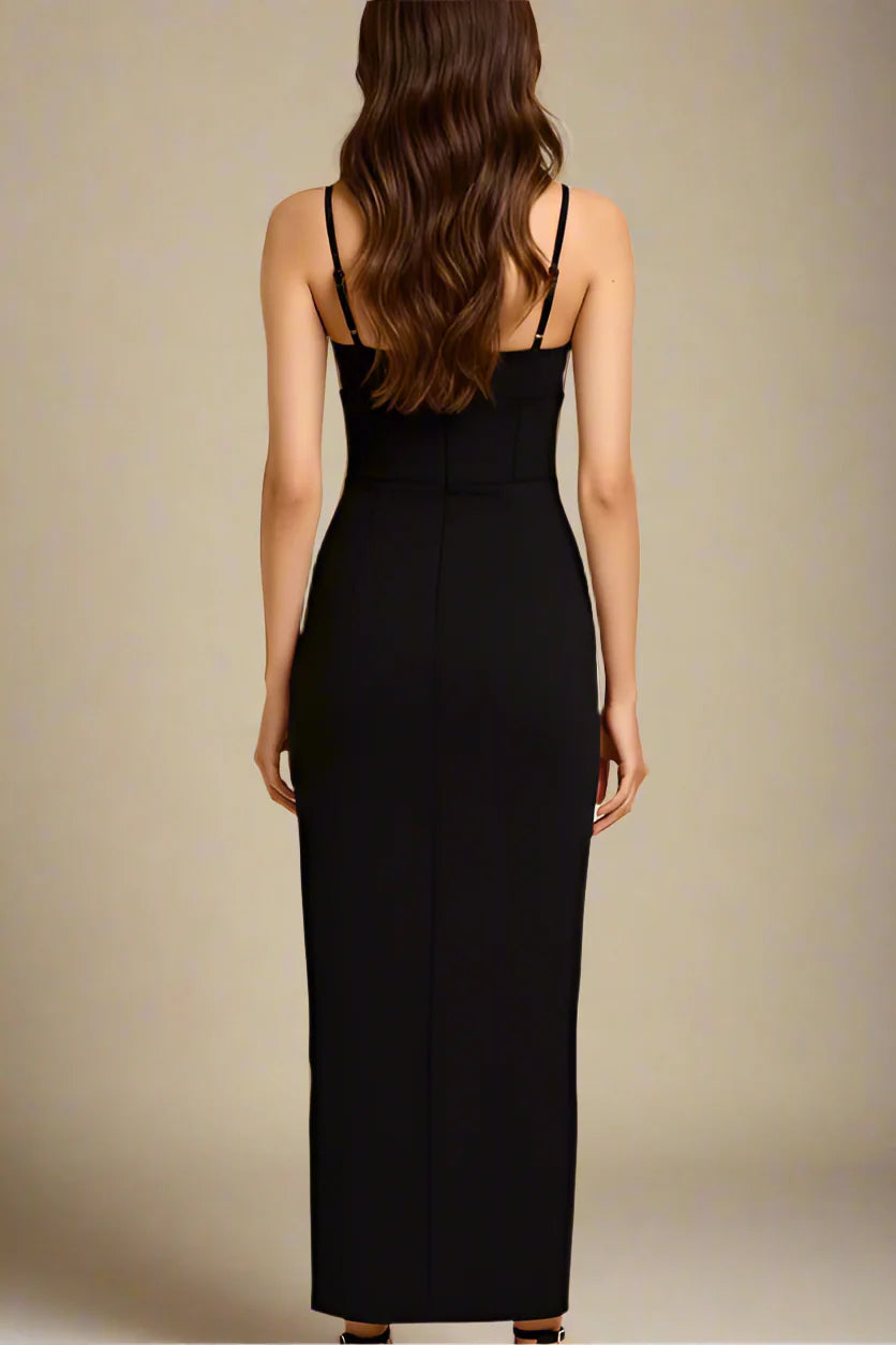 Milan Bandage Midi Dress Classic Black