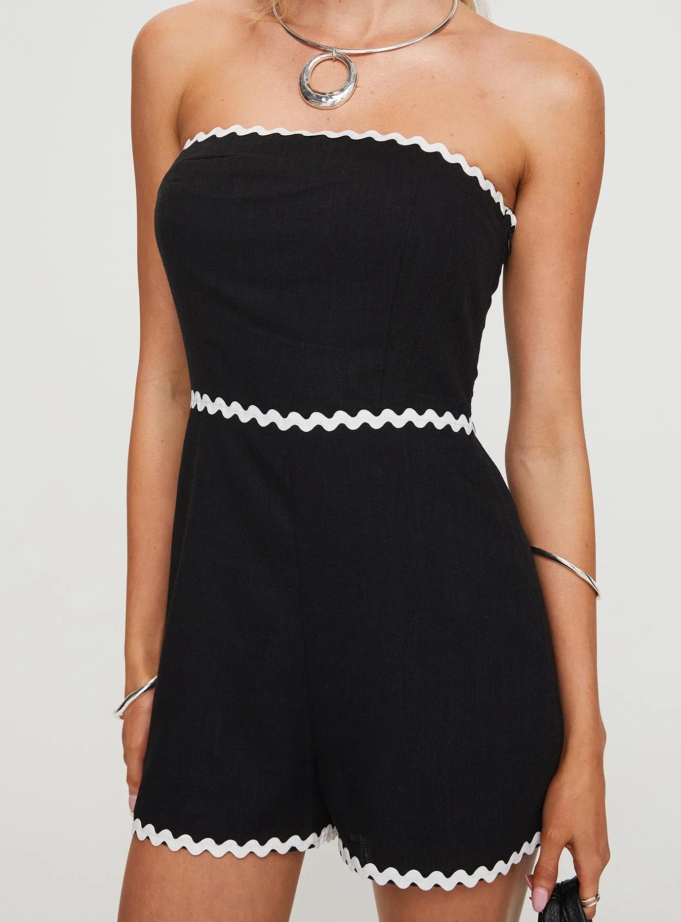 Possi Romper White Black