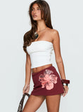 Isaria Knit Mini Skirt Red