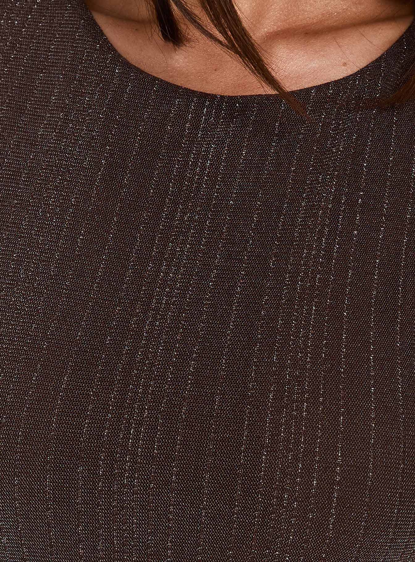 Yumiko Lurex Romper Brown Stripe