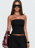 Twilight Strapless Top Noir