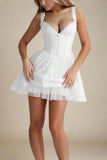 Mari Bodycon Mini Dress White Pearl Sale