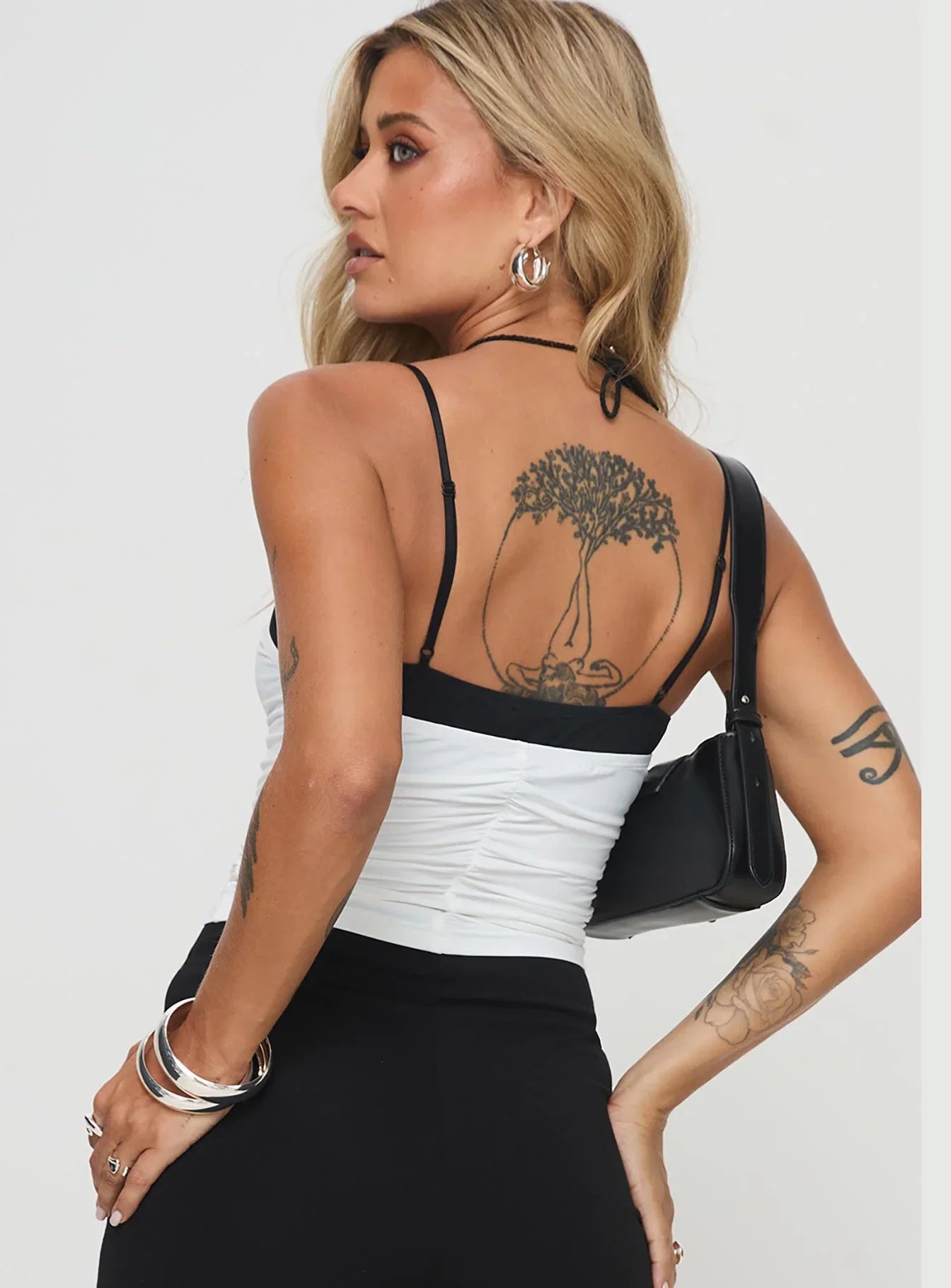 Vickee Top White Black