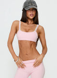 Exhilarate Layered Crop Top Pink / White