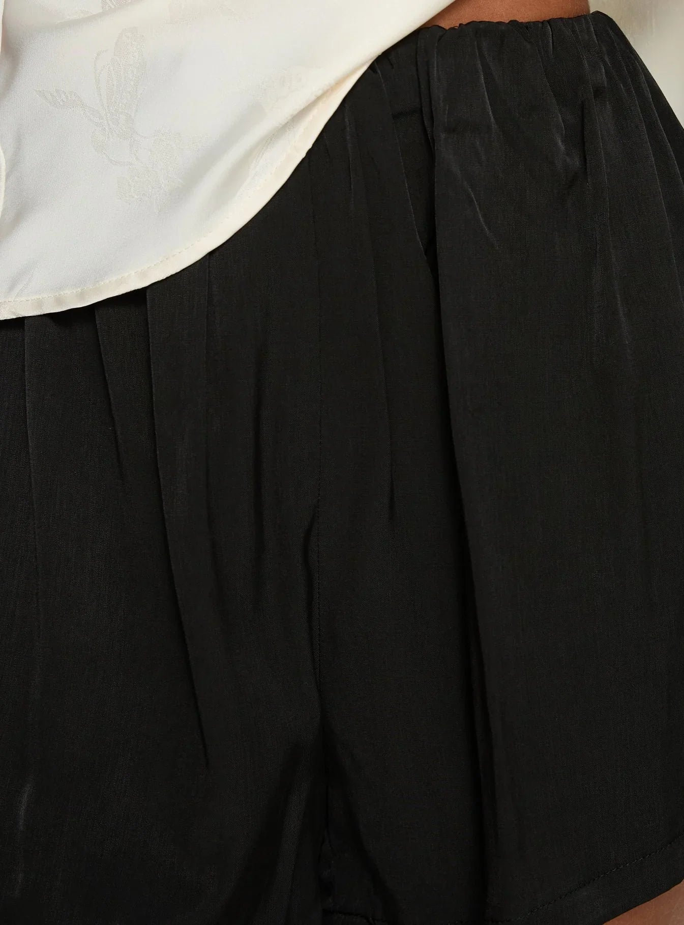Breina Satin Micro Shorts Black