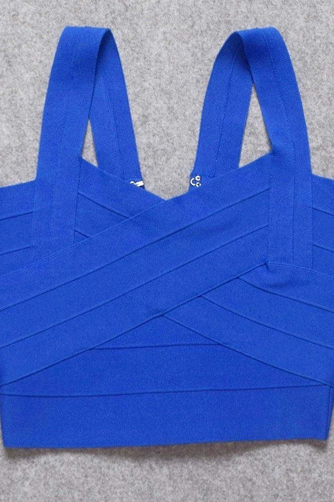 Jay Bandage Crop Top Royal Blue
