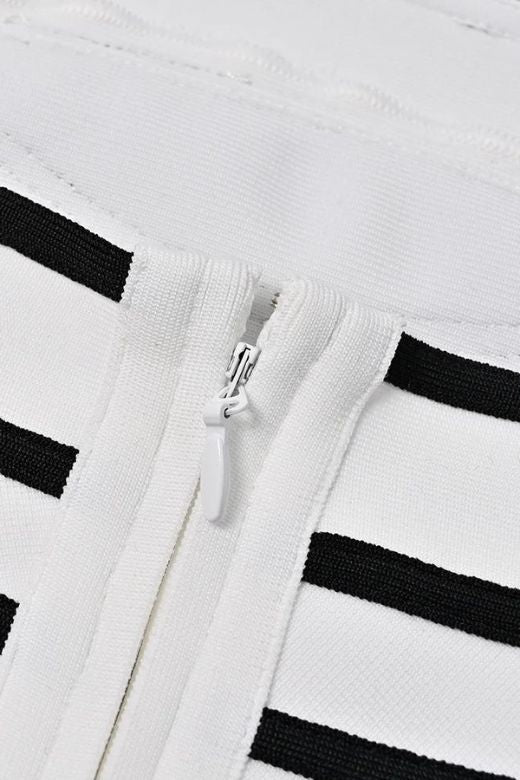 Carter Bandage Mini Dress White Pearl