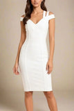 Sia Bandage Dress White Pearl