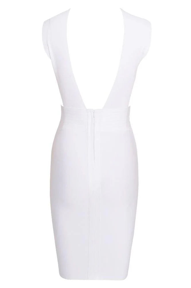 Pia Bandage Dress White Pearl