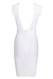 Pia Bandage Dress White Pearl