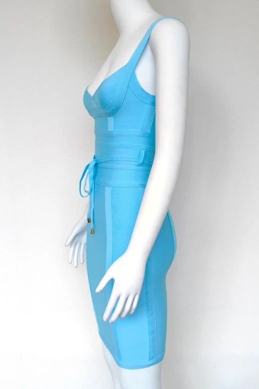 Bek Bandage Dress Sky Blue