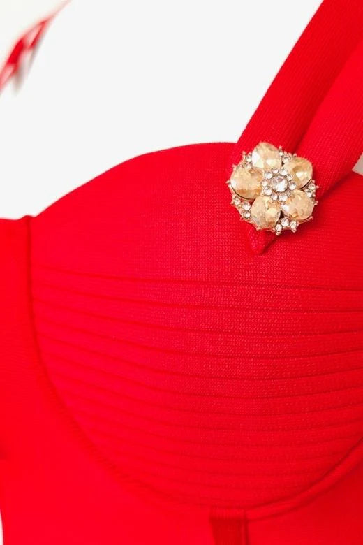 Kate Bandage Dress Lipstick Red