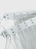 Artemas Studded Tassel Belt Silver