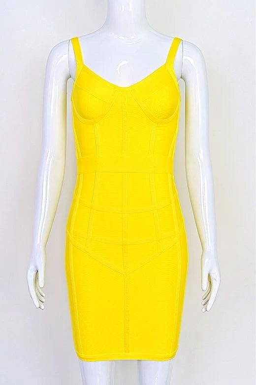 Pip Bandage Mini Dress Sun Yellow
